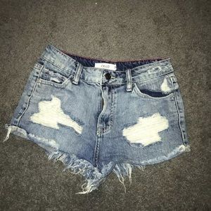 High Wasted Jean Shorts